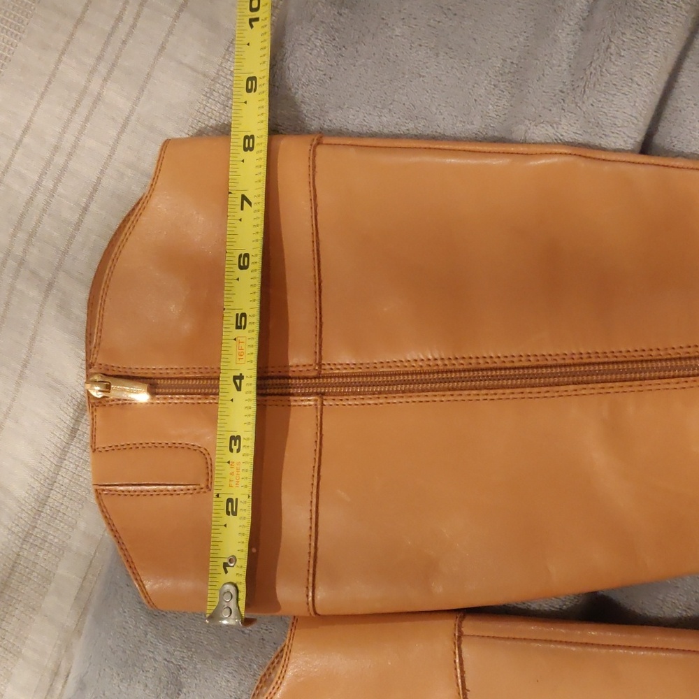 New!Vince Camuto camel leather knee boots Y2K Shabbychic Cottagecore Vintag - Picture 10 of 14